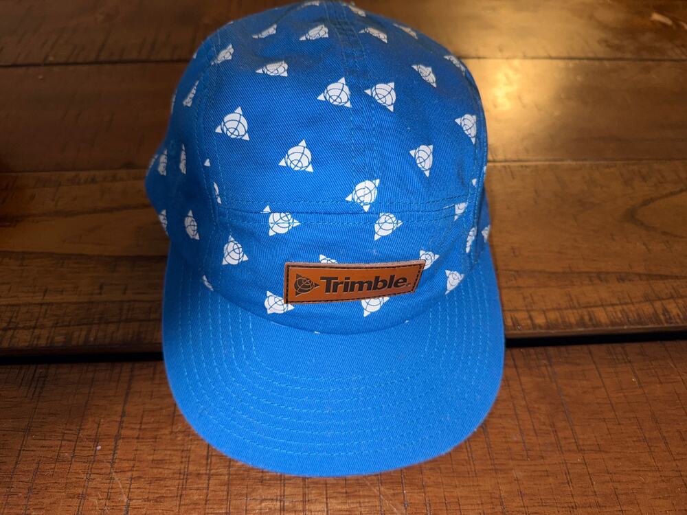 Trimble Visiting Professionals Program 5 Panel Camp Hat Blue Logo